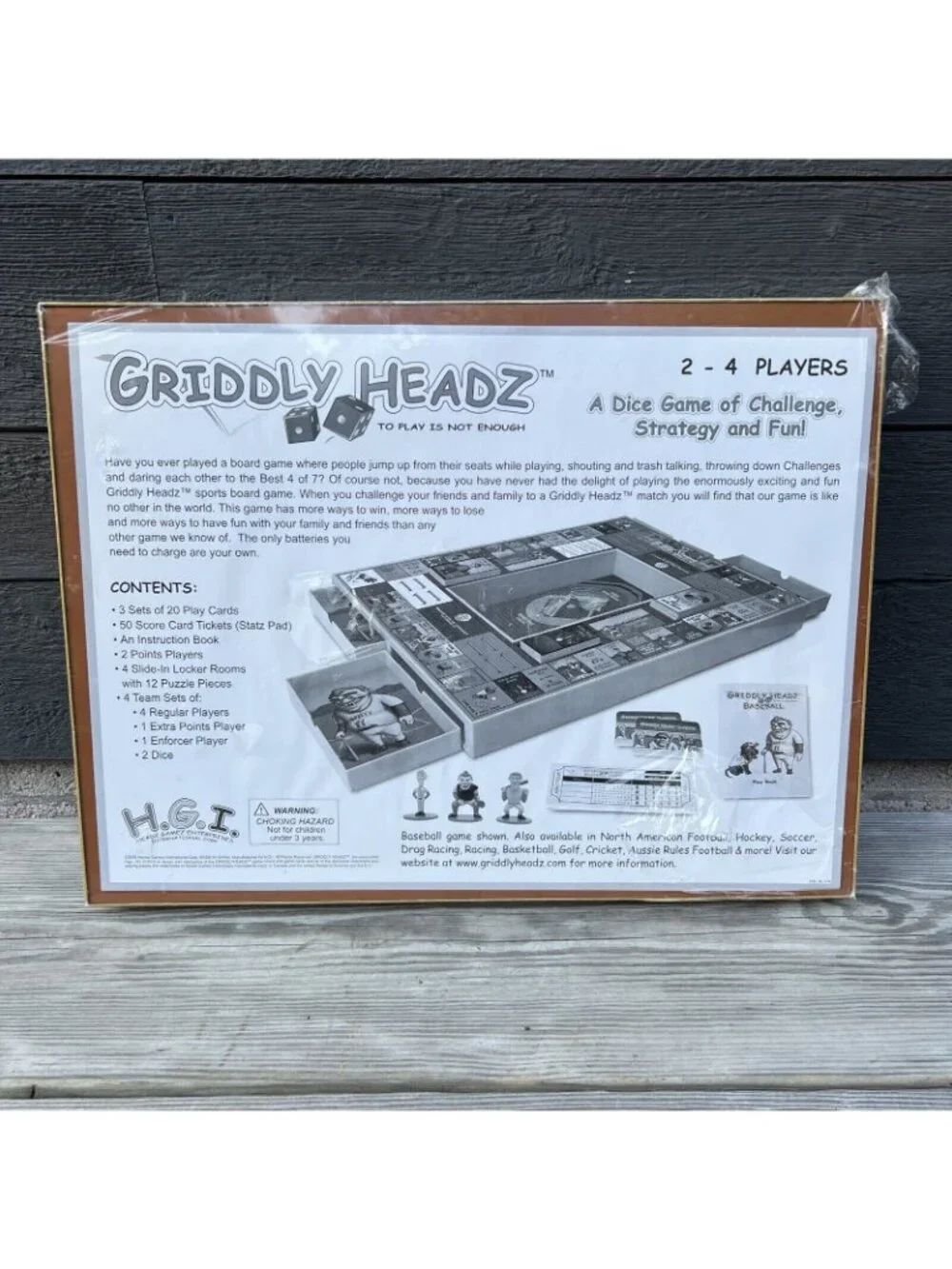 RARE Griddly Headz Baseball Family Board Game 2005~New & Factory Sealed!